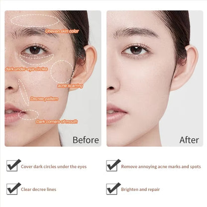 Corrector en barra de alta cobertura, resistente al agua, ideal para disimular manchas y contornear con precisión.