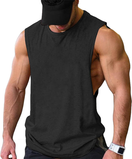 Pack de 2 camisetas sin mangas para hombre, perfectas para gimnasio, musculación y entrenamientos intensos.