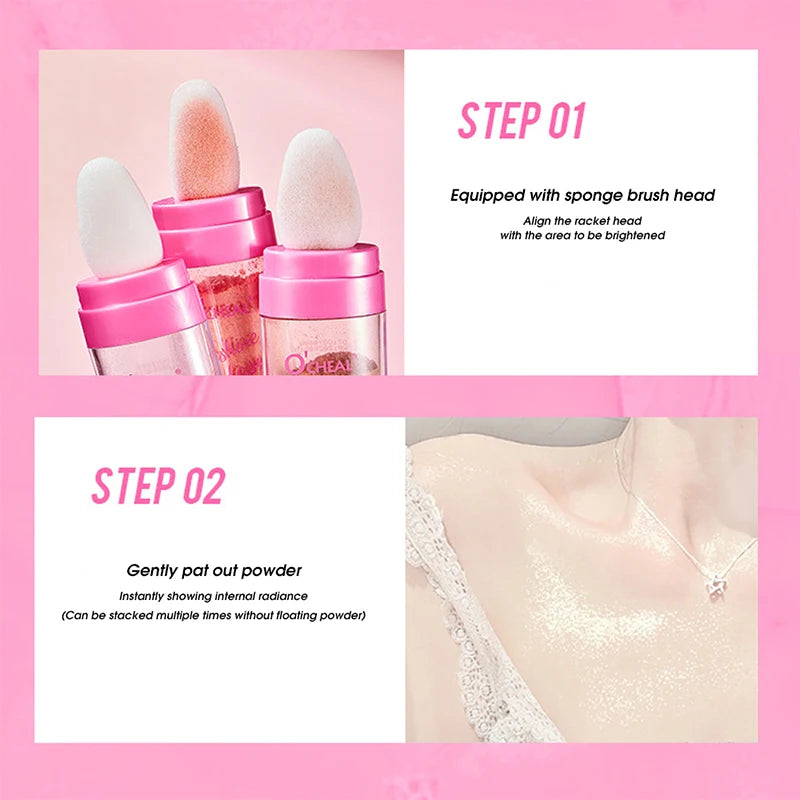 Polvo iluminador perlado que aporta brillo natural, define el contorno y realza todo el cuerpo.