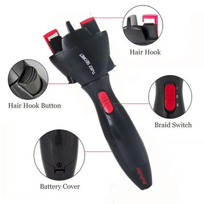 Trenzador Automático de Cabello de Alta Calidad – Máquina Eléctrica Inteligente para Trenzas Rápidas, Estilizado, Nudos, Rizos, Twist y Dreadlocks