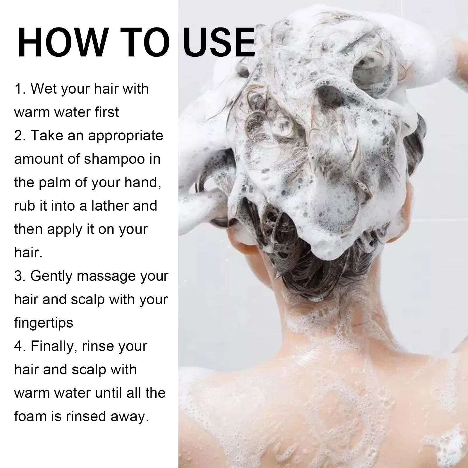 Shampoo limpiador del cuero cabelludo anticaída, alivia la picazón, elimina la caspa, controla la grasa y repara para favorecer el crecimiento del cabello.