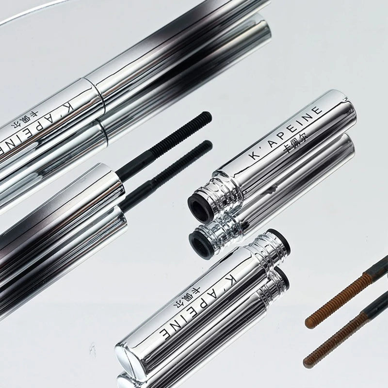 Máscara de Pestañas Ultra-Fina con Cepillo Pequeño – Alargadora Negra 3D, Extensión de Pestañas, Fórmula de Larga Duración, Color Marrón Intenso